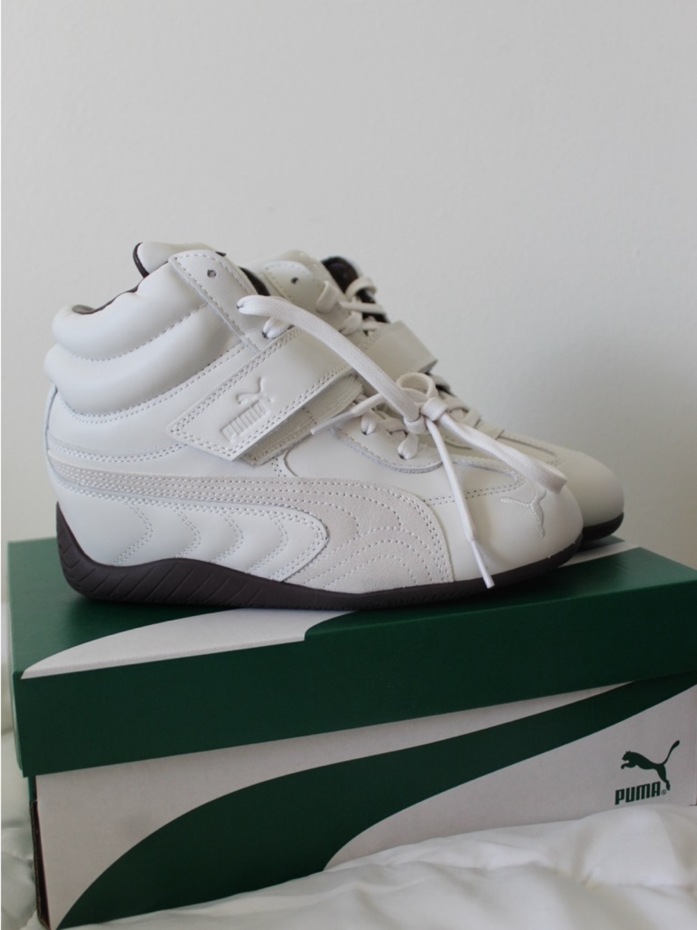 White Puma Speedcat Wedges Size 6 NWT